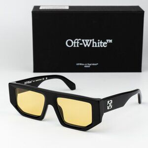 Off-White VANCOUVER Men Sunglasses Black Yellow Square OERI13F VANCOUVER 1018